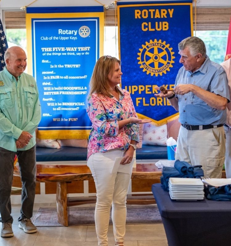 Rotary Club meeting in the Florida Keys with community leaders.